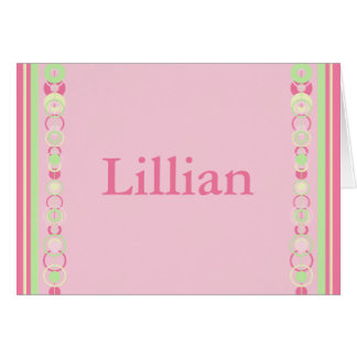 Lillische Individuelle Name-Karte