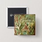 Lillium Candidum Button (Vorne & Hinten)