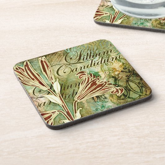 Lillium Candidum Getränkeuntersetzer (Linke Seite)