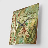 Lillium Candidum Quadratische Wanduhr (Winkel)