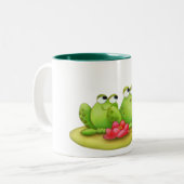 Lilly Auflage-Frosch-Tasse Zweifarbige Tasse (Vorderseite Links)