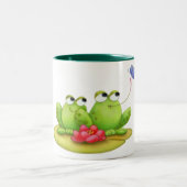 Lilly Auflage-Frosch-Tasse Zweifarbige Tasse (Mittel)