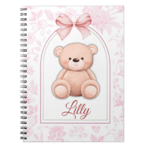 Lilly   Benutzerdefiniertes rosa Teddy-Bär-Kinderz Notizblock