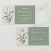 Lilly Blumen auf Querminister Geschäfts-Karten Visitenkarte (Vorne/Hinten)