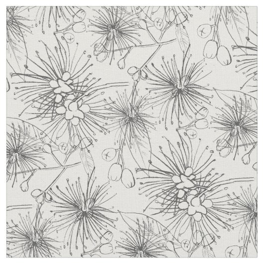 Lilly botanical sketched Repeat-Muster Stoff (Nahaufnahme)