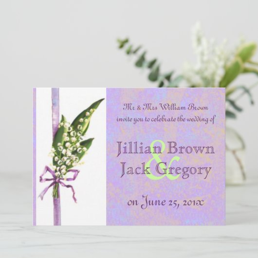 Lilly der Tal HOCHZEITS-Einladung Einladung (Stehend Vorderseite)