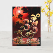 Lilly Dream Blume Happy 33 Geburtstag verziert Karte (Gelbe Blume)