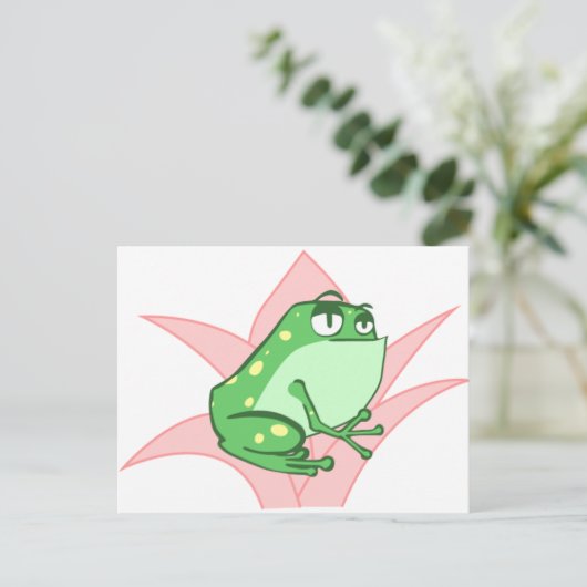 Lilly Frog Postkarte (Stehend Vorderseite)