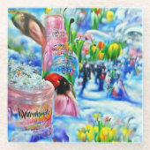 Lilly Glasuntersetzer (Vorderseite)