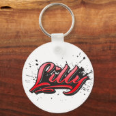 Lilly Heart Graffiti wirklich Schlüsselanhänger (Vorderseite)