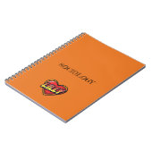 Lilly Herz Orange Notizblock (Linke Seite)
