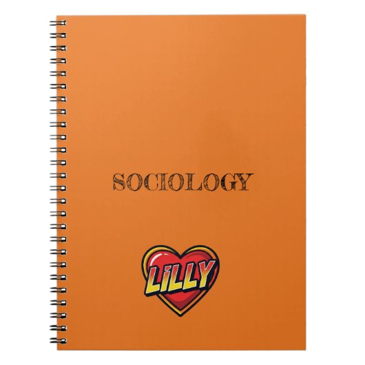Lilly Herz Orange Notizblock (Vorderseite)