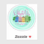 Lilly in Charleston Aufkleber (Blatt)