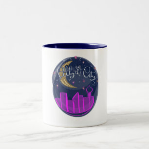Lilly in der City Keramik Logo-Tasse Zweifarbige Tasse