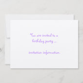 Lilly in Lila Einladung (Rückseite)