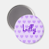 Lilly in Lila Magnet (Vorderseite/Rückseite)