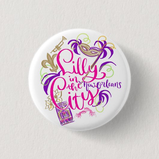 Lilly in the City - New Orleans Button (Vorderseite)