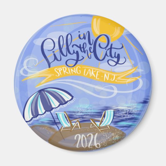 Lilly in the City - Spring Lake, NJ Magnet (Vorne)