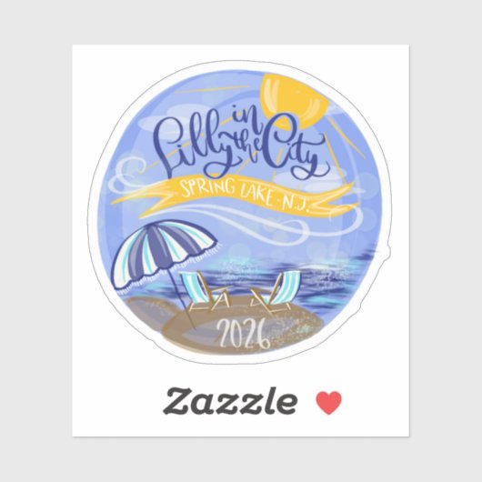 Lilly in the City - Spring Lake, NJ - Sticker (Blatt)