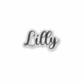 Lilly Name - Handgeschriebene Kalligrafie Aufkleber (Vorderseite)