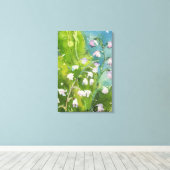 Lilly of the Valley Aquarelldruck Leinwanddruck (Insitu (Holzboden))
