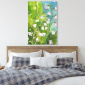 Lilly of the Valley Aquarelldruck Leinwanddruck (Insitu (Schlafzimmer))