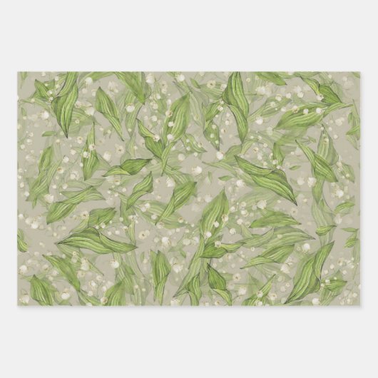 Lilly of the Valley Geschenkpapier Set (Vorderseite)
