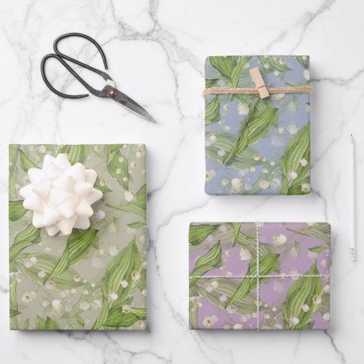 Lilly of the Valley Geschenkpapier Set (Vorderseite)