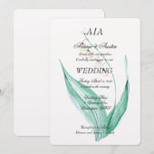 Lilly of the Valley Wedding Einladung (Vorne/Hinten)