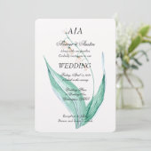 Lilly of the Valley Wedding Einladung (Stehend Vorderseite)