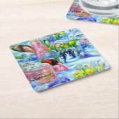 Lilly Rechteckiger Pappuntersetzer (angewinkelt)