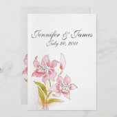 Lilly Wedding Einladungen zurück (Vorne/Hinten)