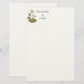 Lillypad und Frosch-Briefpapier Briefpapier (Vorne/Hinten)