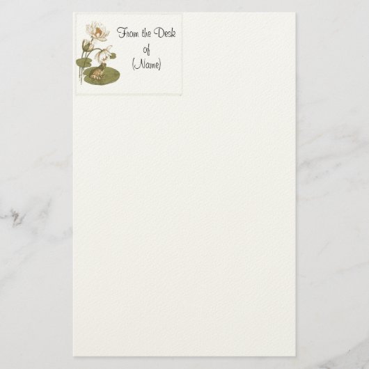 Lillypad und Frosch-Briefpapier Briefpapier (Vorderseite)