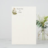 Lillypad und Frosch-Briefpapier Briefpapier (Stehend Vorderseite)