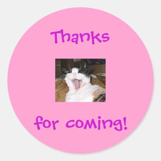 Lillytalk, Danke, dass du gekommen bist! Runder Aufkleber (Vorderseite)