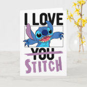 Lilo &amp; Stitch - Valentines Day I Love Stitch  Karte (Gelbe Blume)