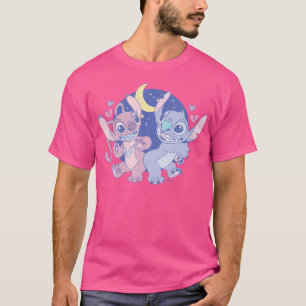 Lilo and Stitch - Stitch und Engel Moon Herz T-Shirt