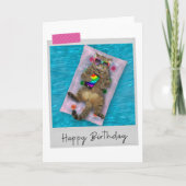 Lilo Cat Funny Birthday Card Karte (Vorderseite)