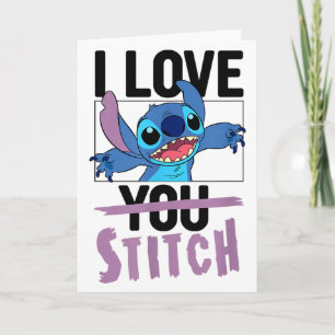 Lilo & Stitch - Valentinstag I Love Stitch  Karte