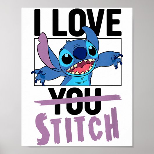 Lilo & Stitch - Valentinstag I Love Stitch Poster (Vorne)