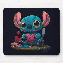 Lilo und Stitch Valentine Hearts Graphic Mousepad