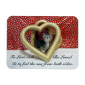 Lilo'The Cat's Loving Hearts Magnet (Horizontal)