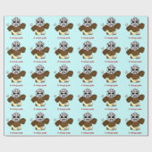 Lil'Vintag Hockey Goalie Geschenkpapier (Flach)