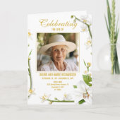 Lily 2-Foto-Beerdigung-Programm der Weißen Orchide Programm (Vorderseite)