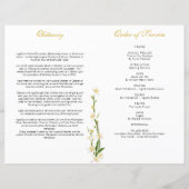 Lily 2 Foto Beerdigung Programm für Weißorchid (Rückseite)