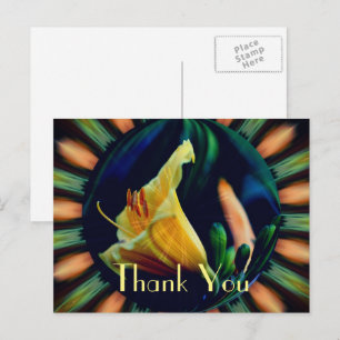 Lily Abstrakte Florale Dankes-Postkarte Postkarte