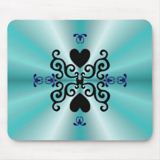 Lily and Heart- regenbowart Mousepad (Vorne)