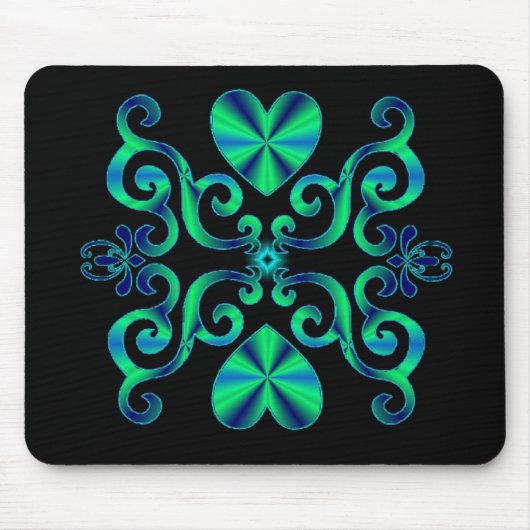 Lily and Heart- regenbowart Mousepad (Vorne)