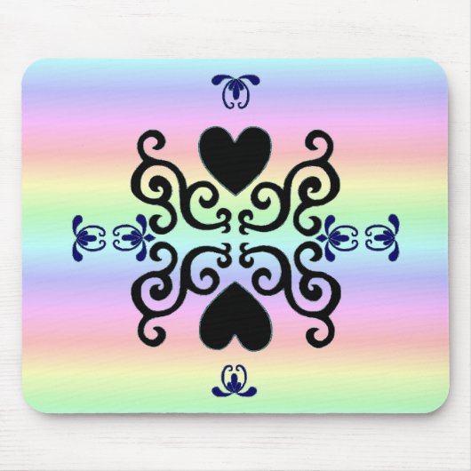 Lily and Heart- regenbowart Mousepad (Vorne)